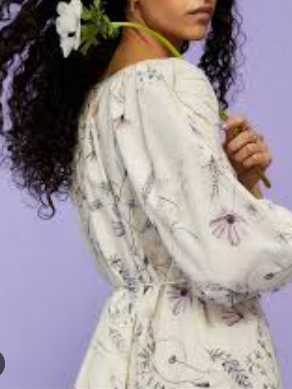 H&M XL Cream Floral Boho Maxi Dress - Picture 6 of 9